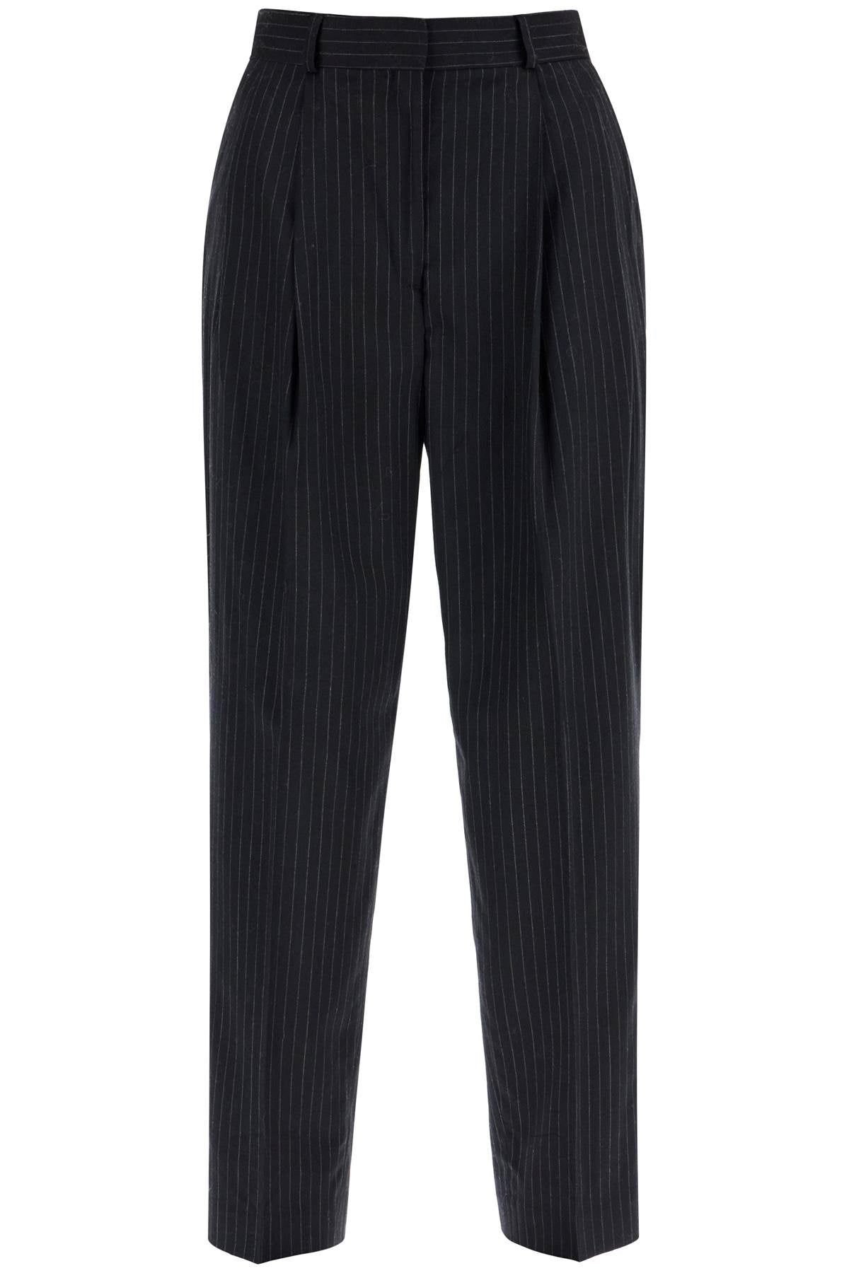 Totême Double Pleated Pinstripe Trousers image 0