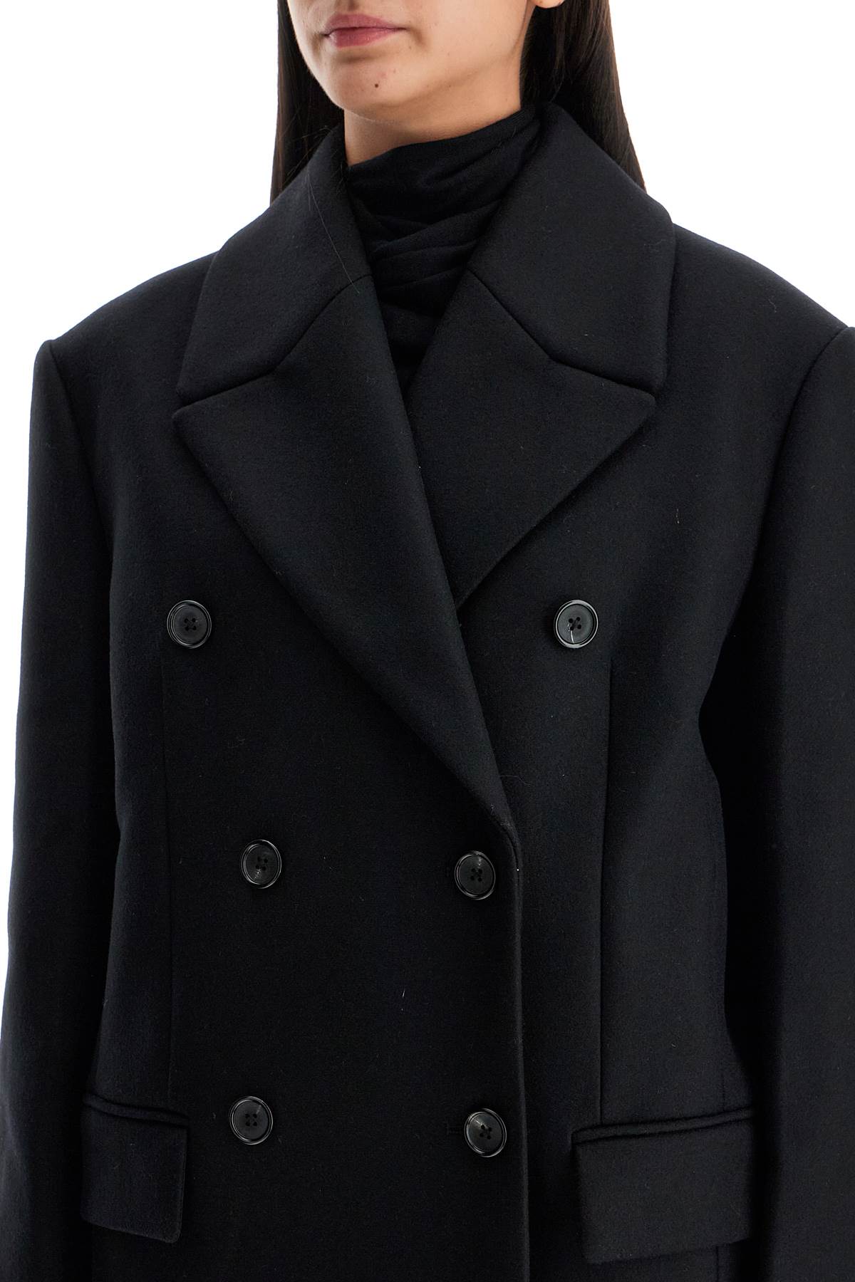 Totême Wide Double-Breasted Wool Coat image 3