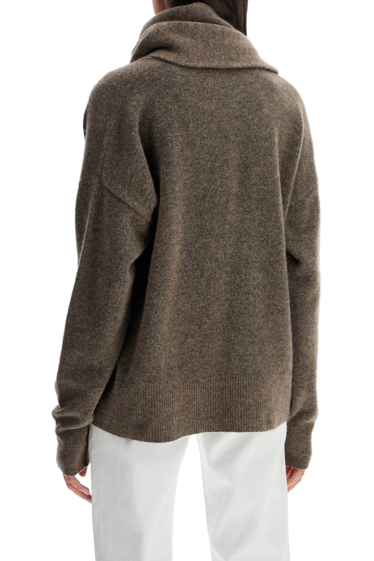 TOTEME Integrated Scarf Oversized Pullover Sweater image 2