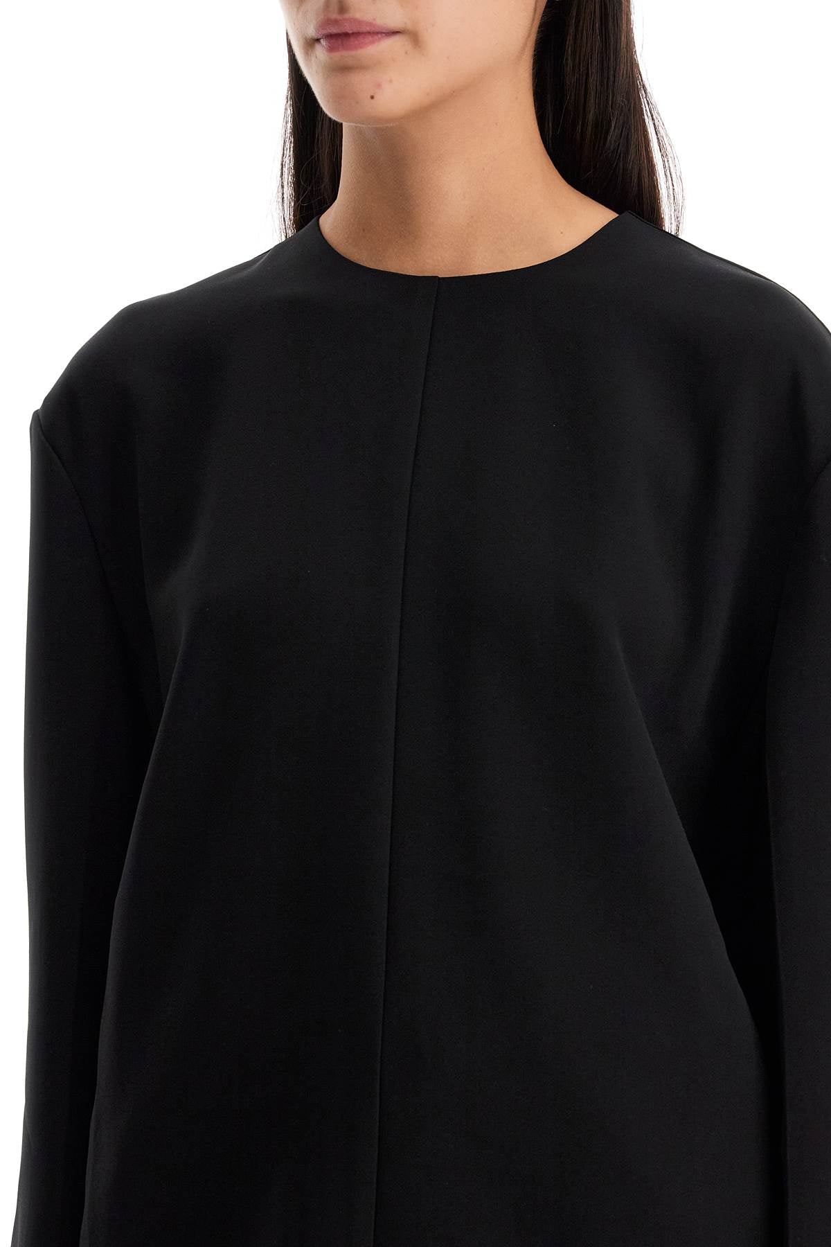 Totême Long Sleeve Cady Top - Wide and Square Cut image 3