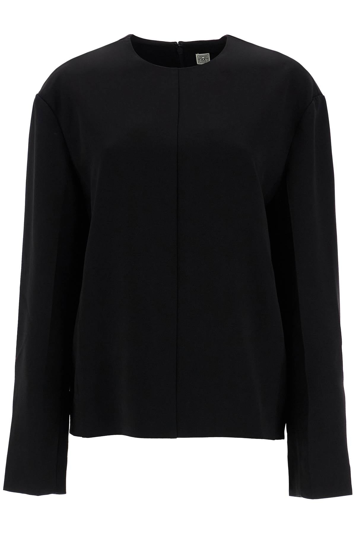 Totême Long Sleeve Cady Top - Wide and Square Cut image 0