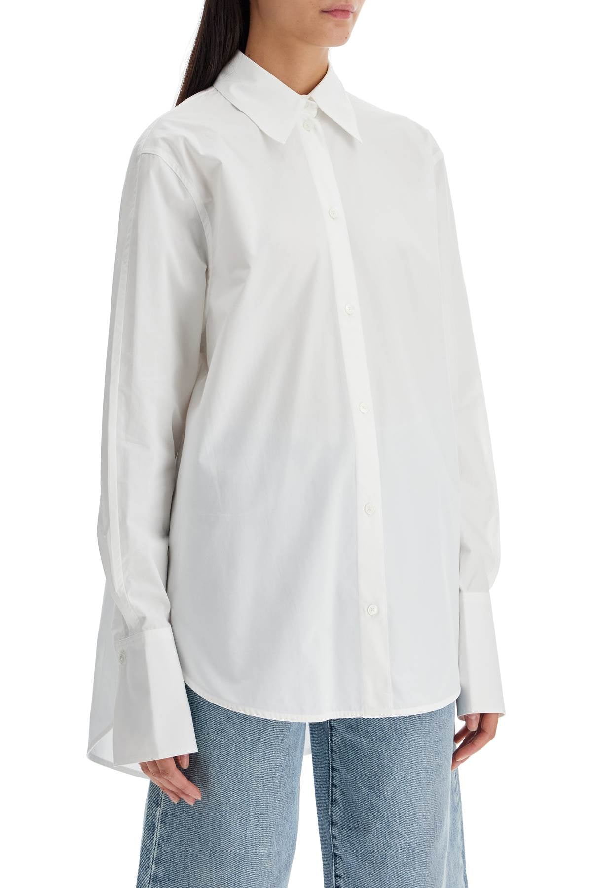 Totême Oversized Organic Cotton Poplin Smoking Shirt image 1