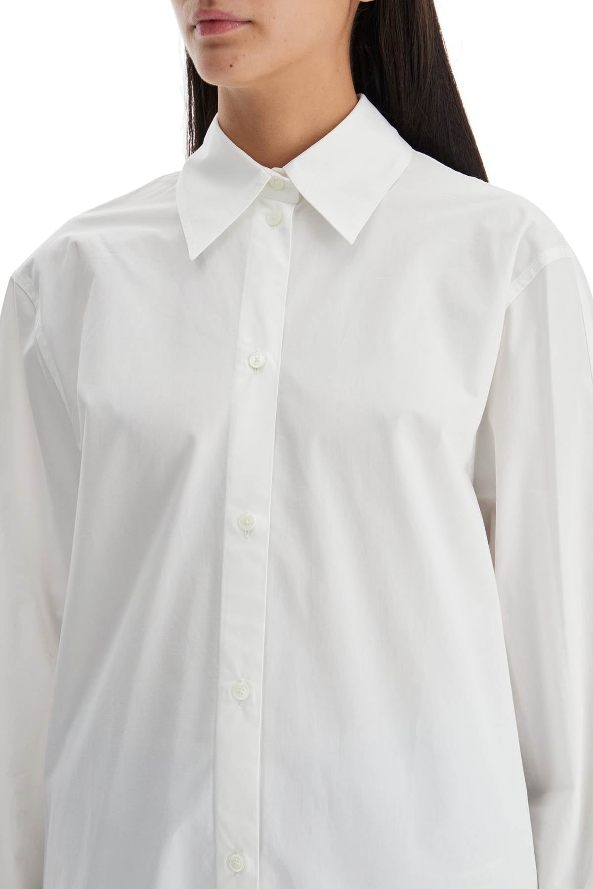 Totême Oversized Organic Cotton Poplin Smoking Shirt image 3