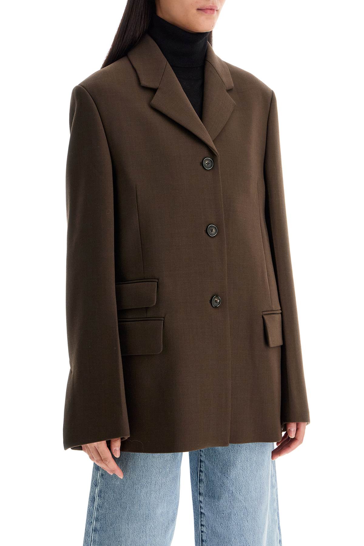 Toteme Straight Three-Button Wool Blazer image 1