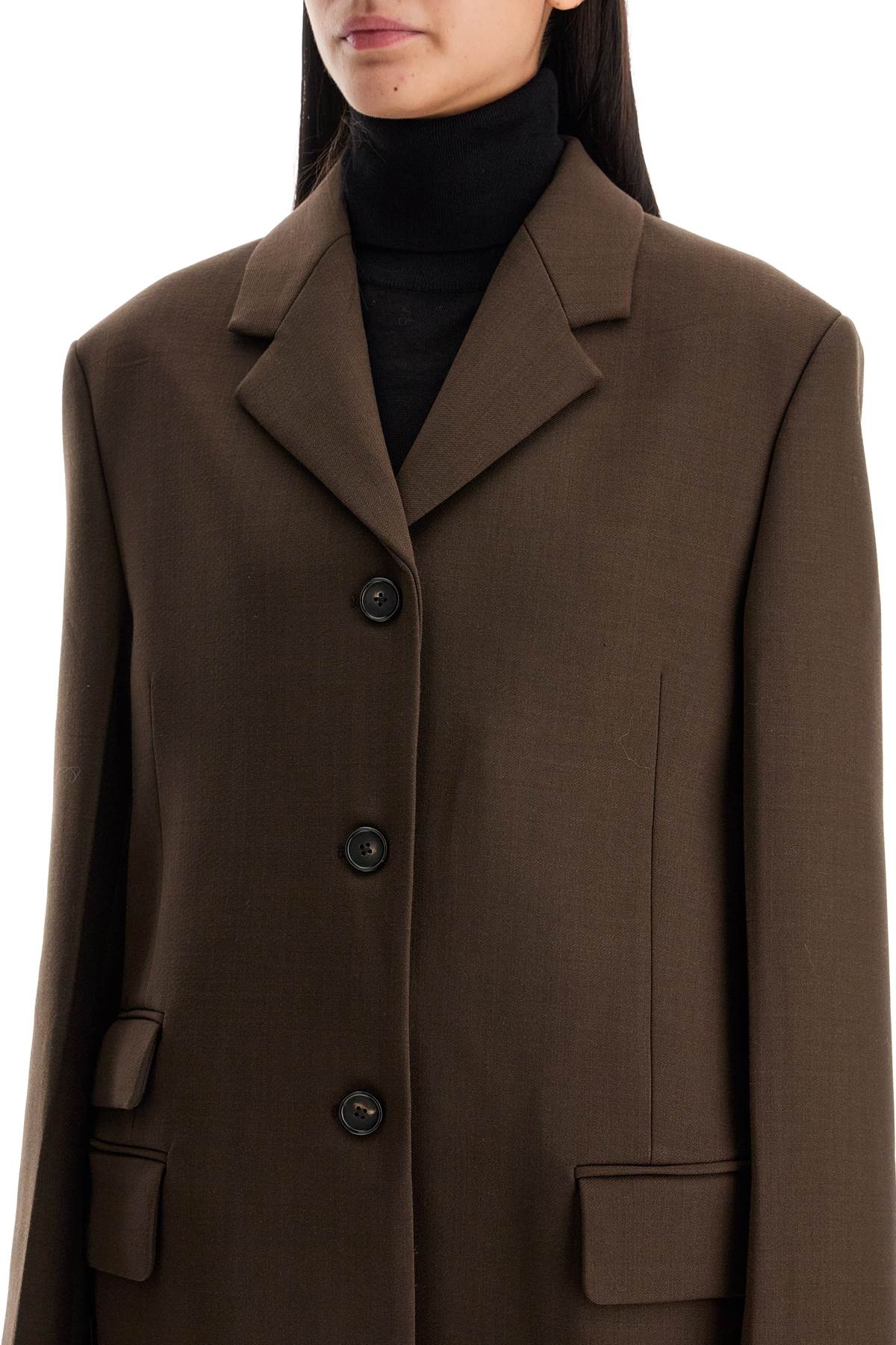 Toteme Straight Three-Button Wool Blazer image 3