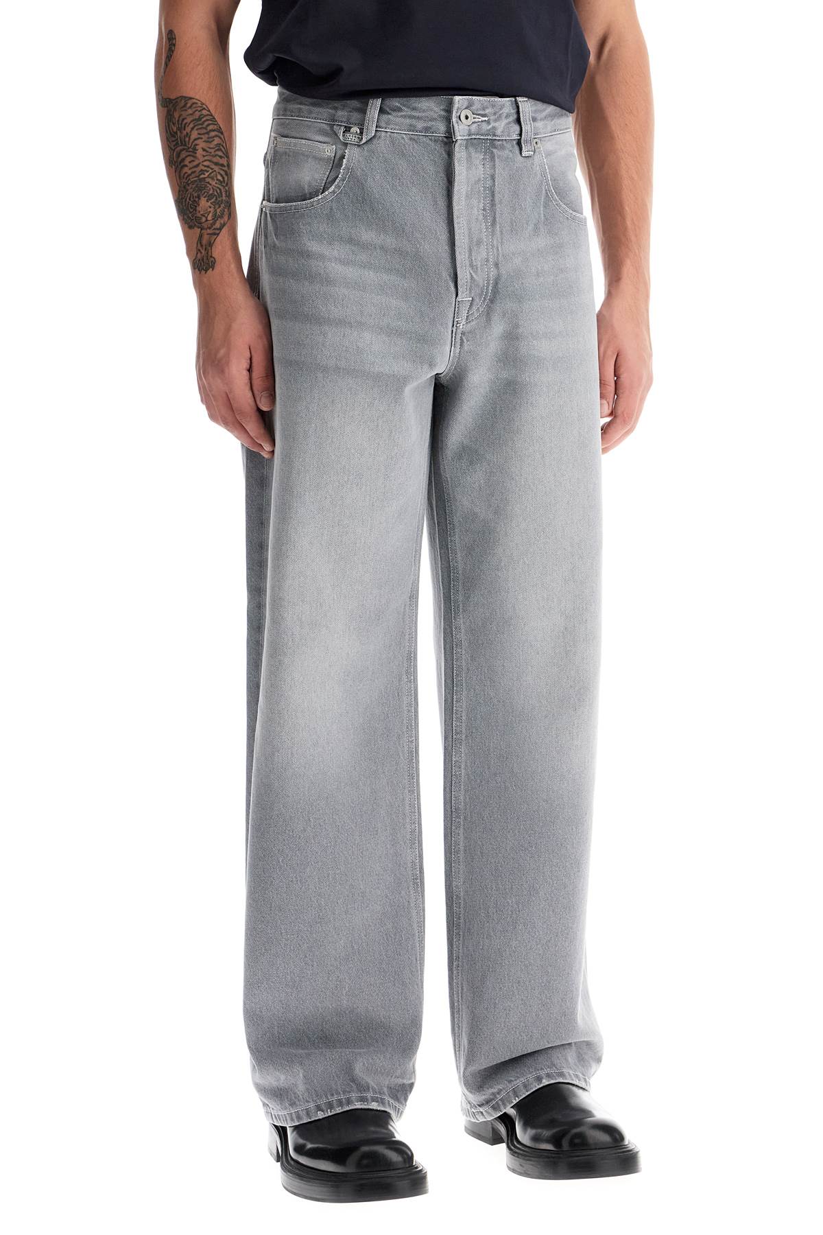 Jacquemus Baggy Denim Jeans - Washed Grey image 1