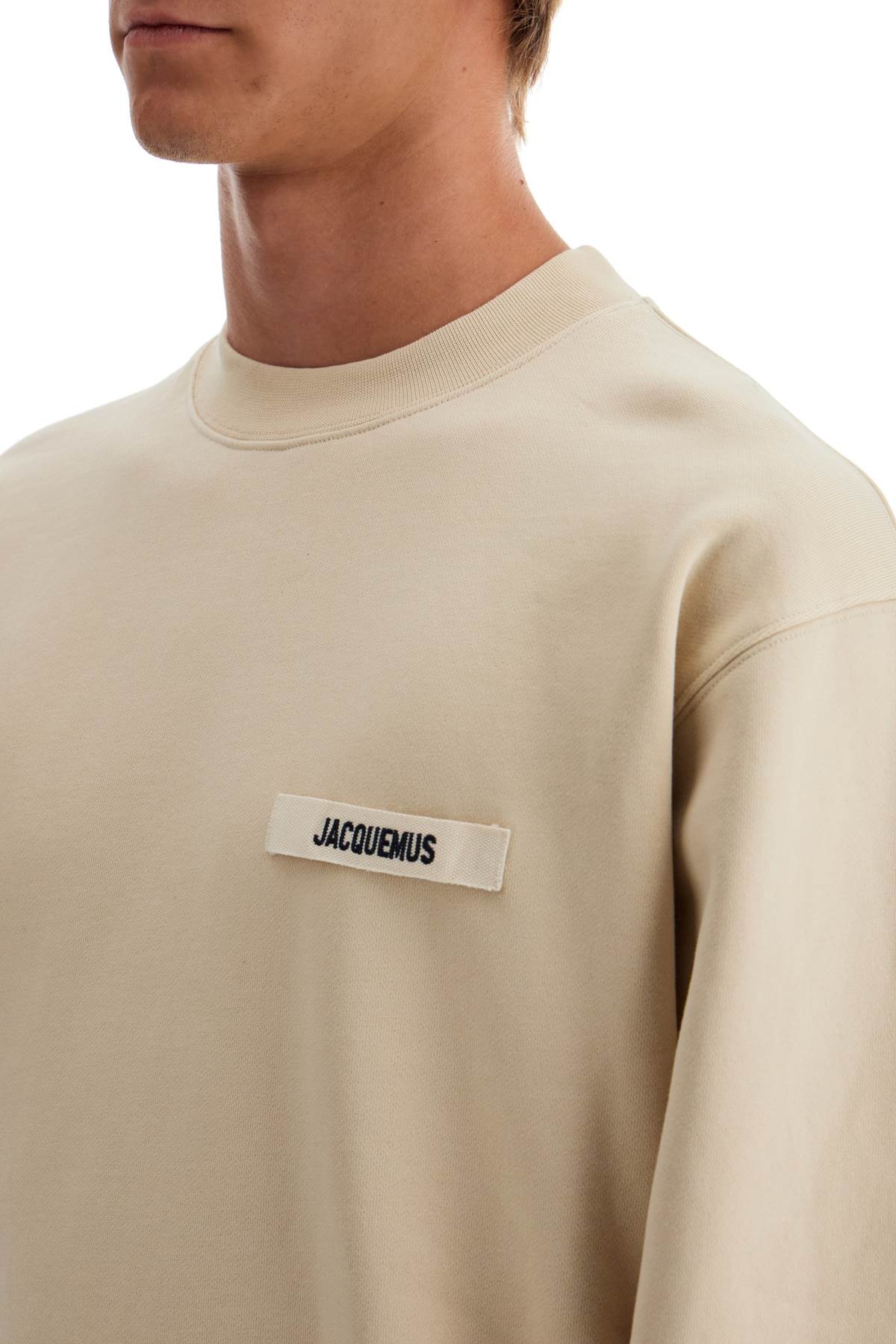 Jacquemus Men's Round Neck Brushed Cotton Sweatshirt image 3