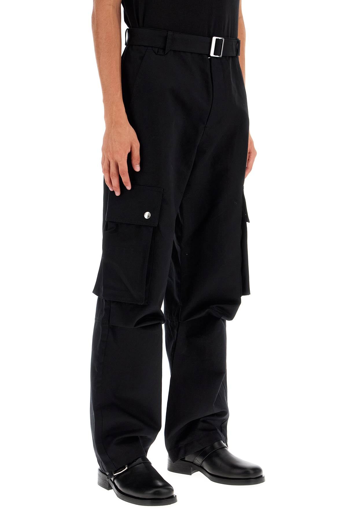 Jacquemus cargo gabardine trousers in eight image 1