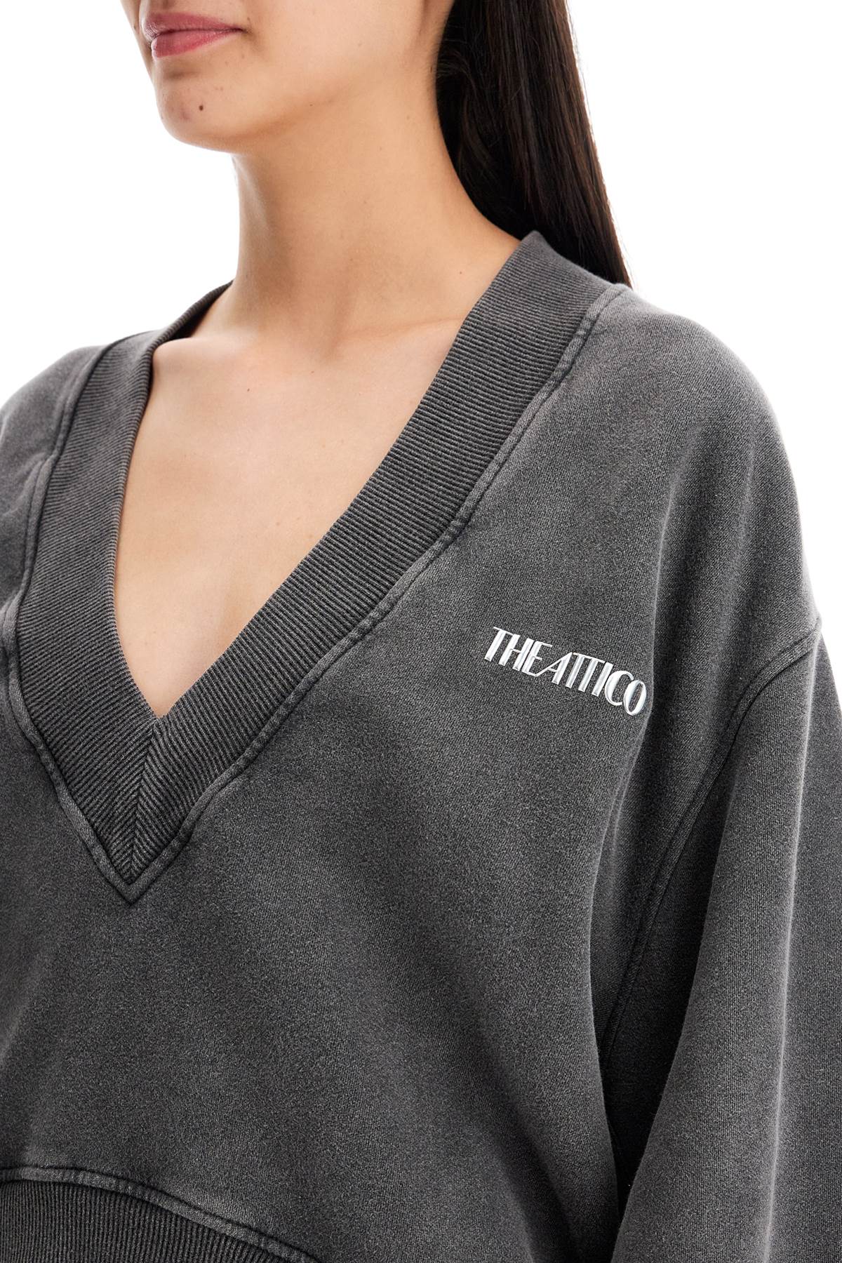 The Attico "oversized v-neck sweatshirt image 3