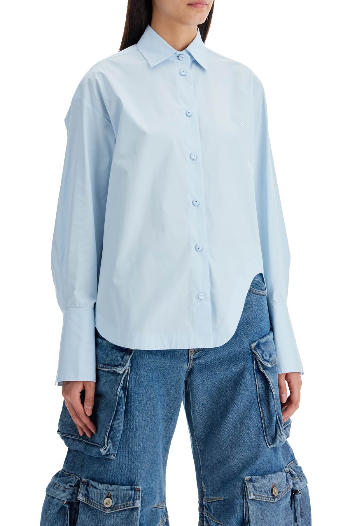 The Attico eliza shirt with shaped slit image 1