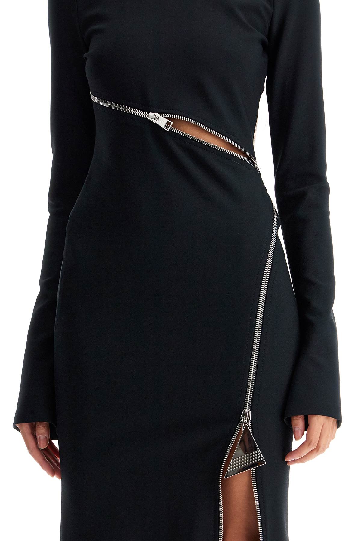 The Attico twisted zip midi dress with image 3