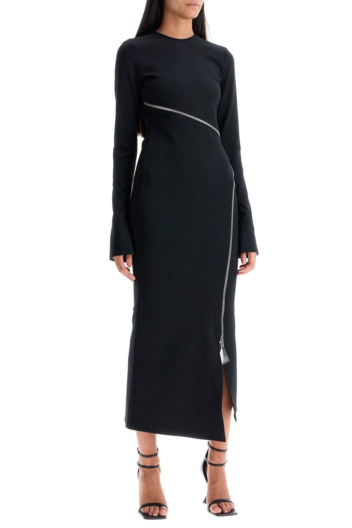 The Attico twisted zip midi dress with image 1