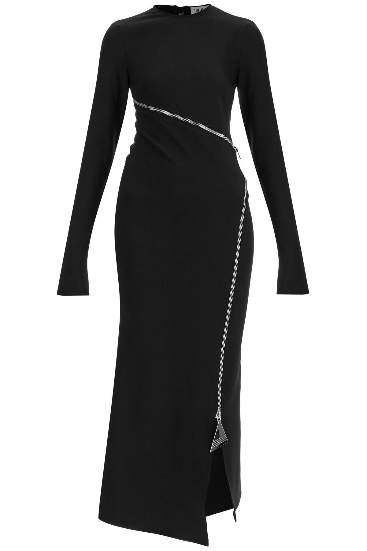 The Attico twisted zip midi dress with image 0