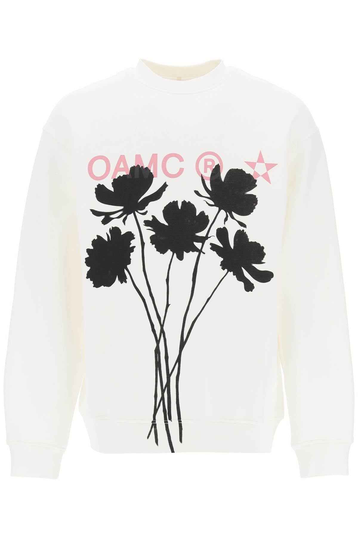 Oamc whiff sweatshirt with graphic print image 0