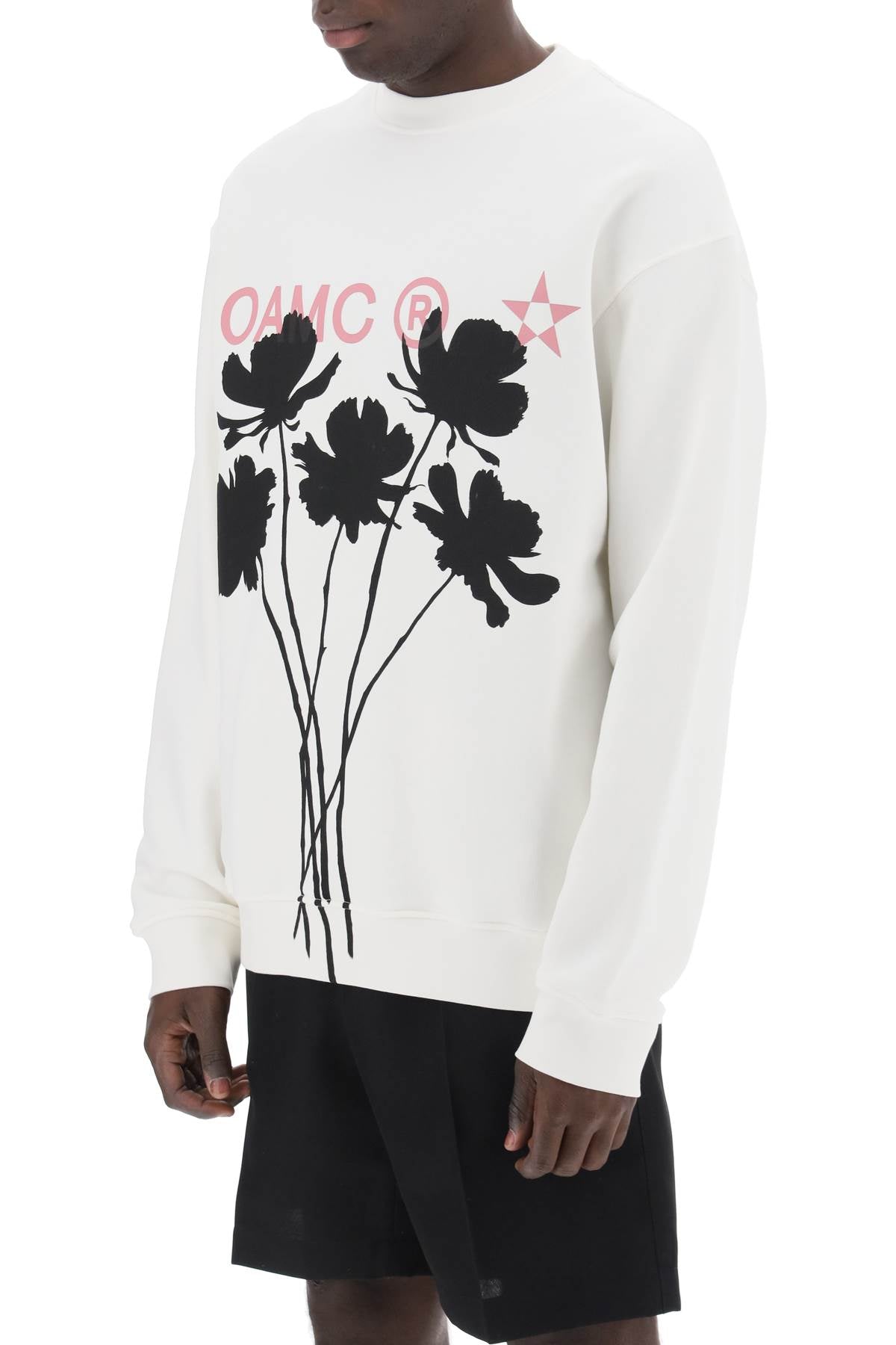 Oamc whiff sweatshirt with graphic print image 3