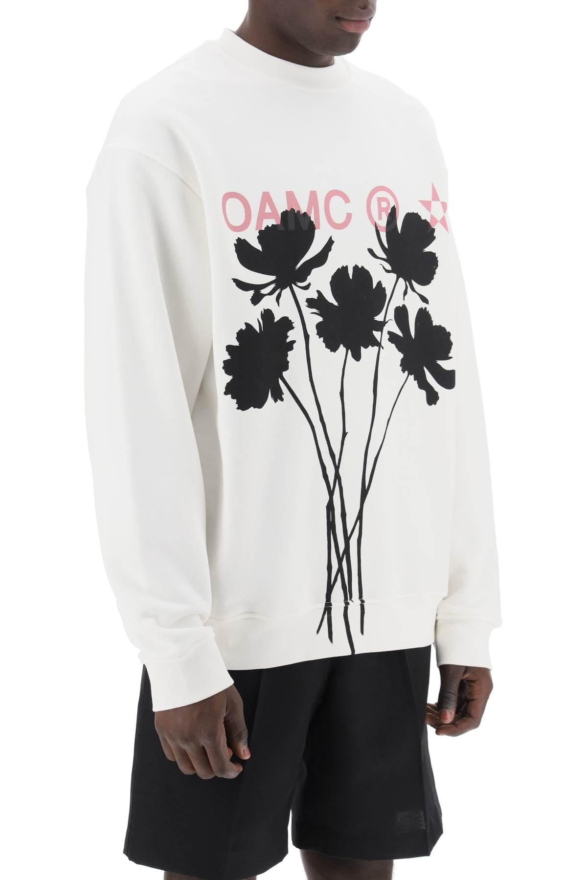 Oamc whiff sweatshirt with graphic print image 1