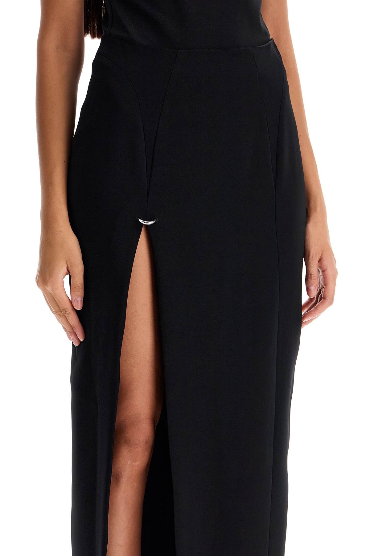 Mugler Straight Long Skirt with Piercing Detail image 3