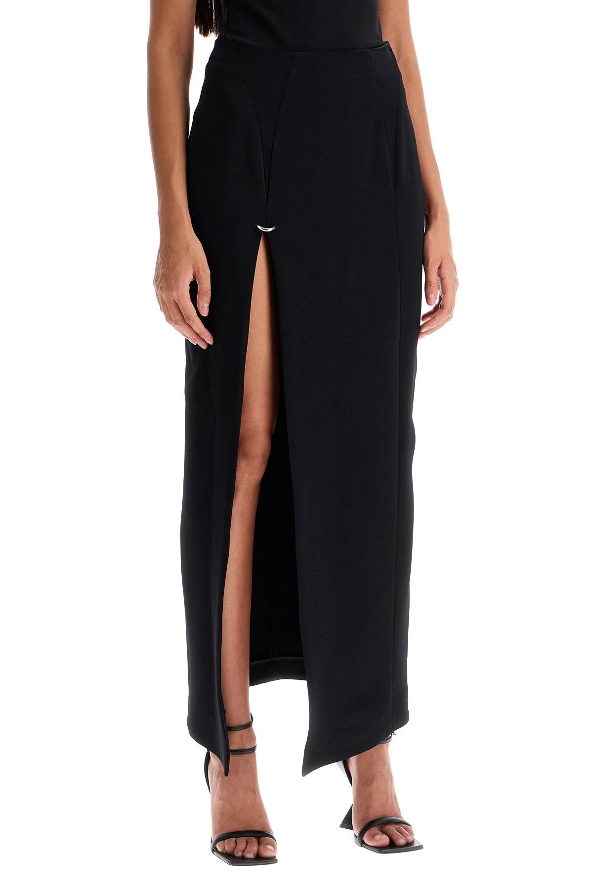 Mugler Straight Long Skirt with Piercing Detail image 1