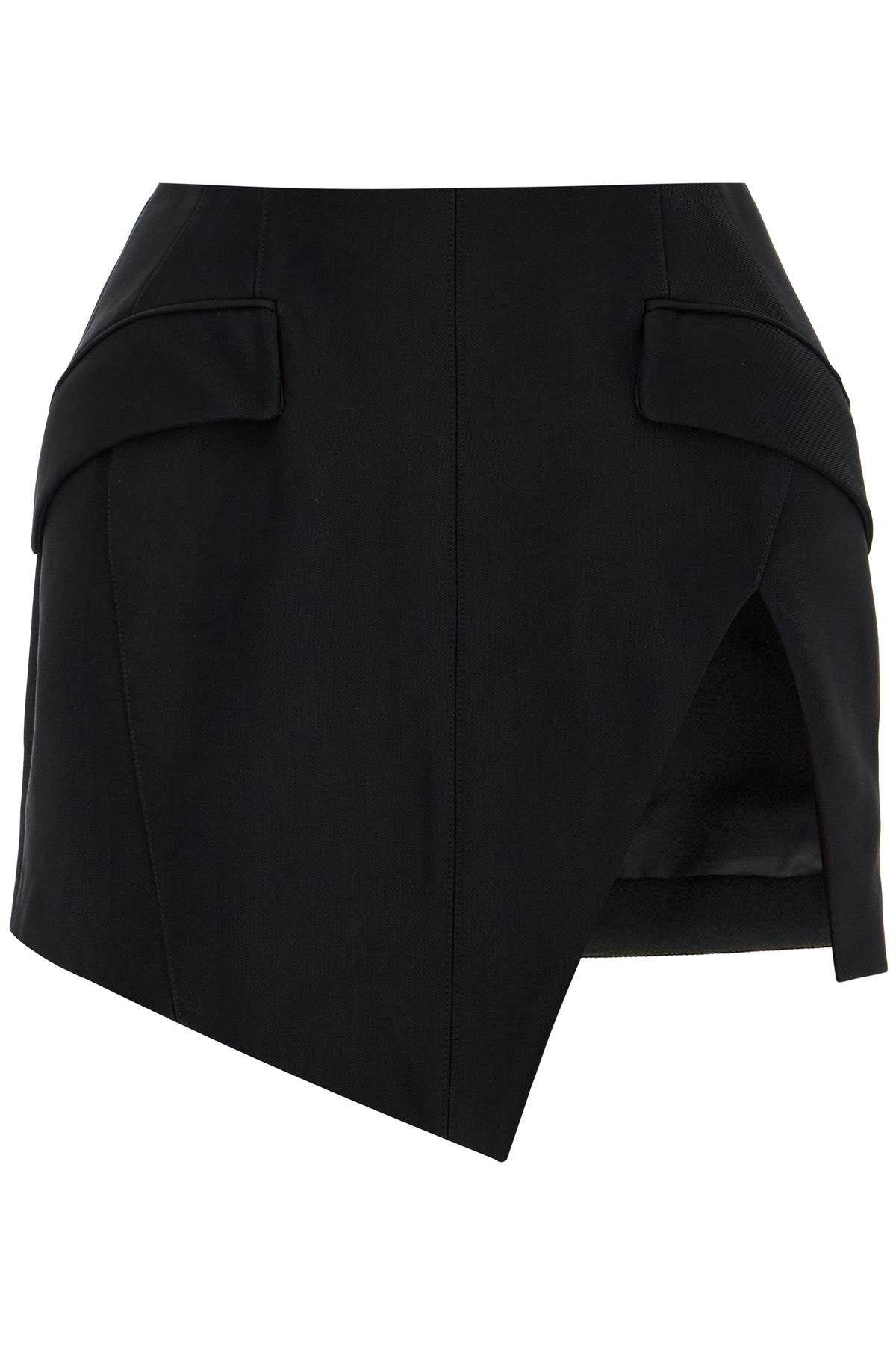 Mugler Asymmetric Mini Skirt with Side Slit image 0