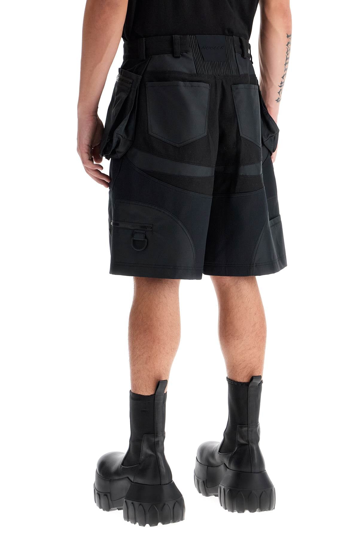 Mugler Bi-Material Cargo Bermuda Shorts image 2