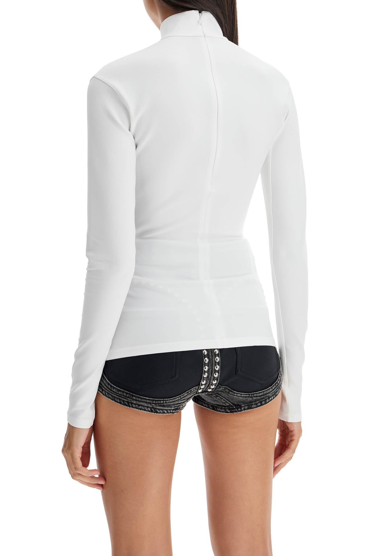 Mugler Long Sleeve Star Cutout Fitted Top image 2