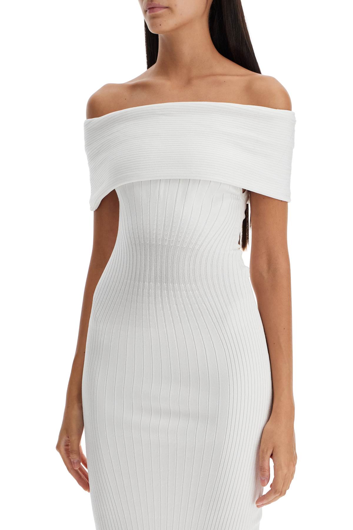 Mugler off-shoulder midi image 3