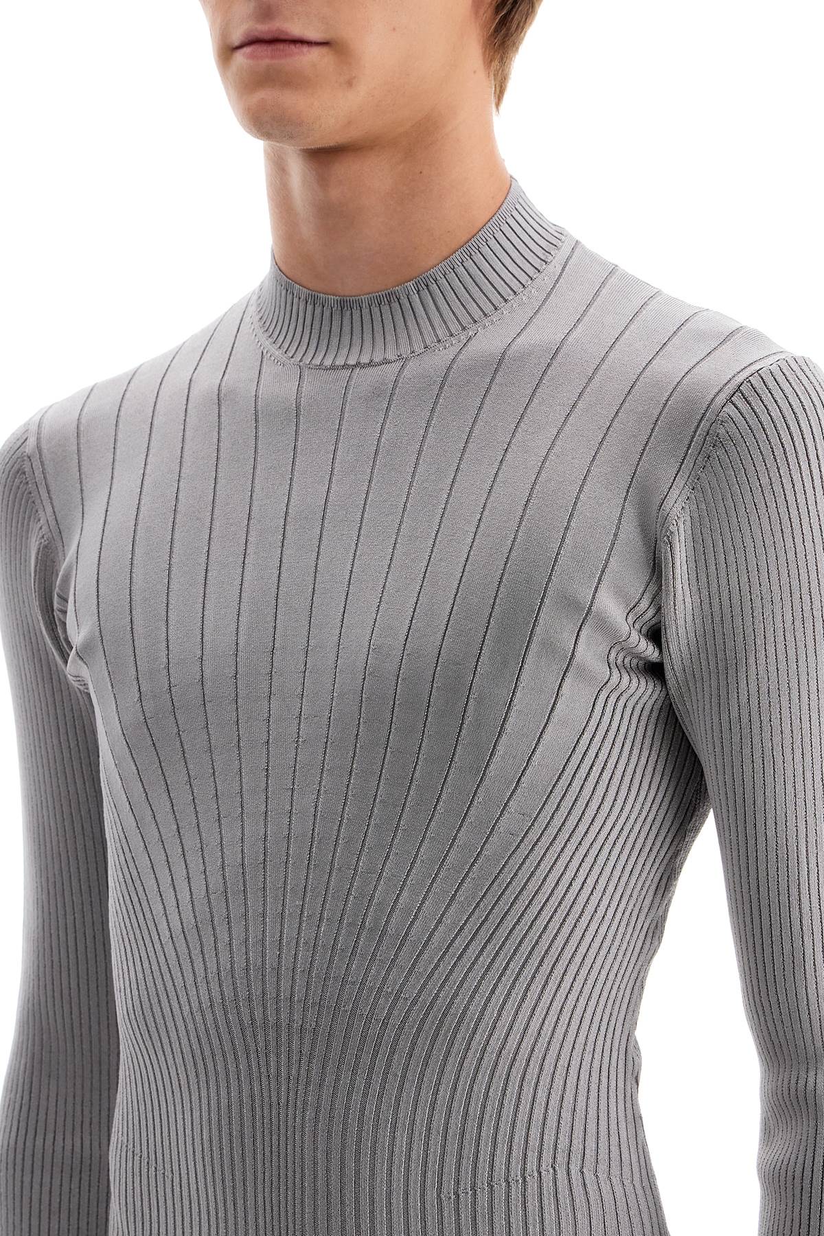 Mugler Fitted Ribbed Long-Sleeve Top image 3