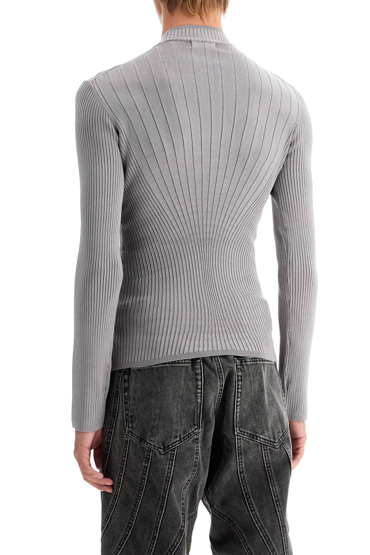 Mugler Fitted Ribbed Long-Sleeve Top image 2