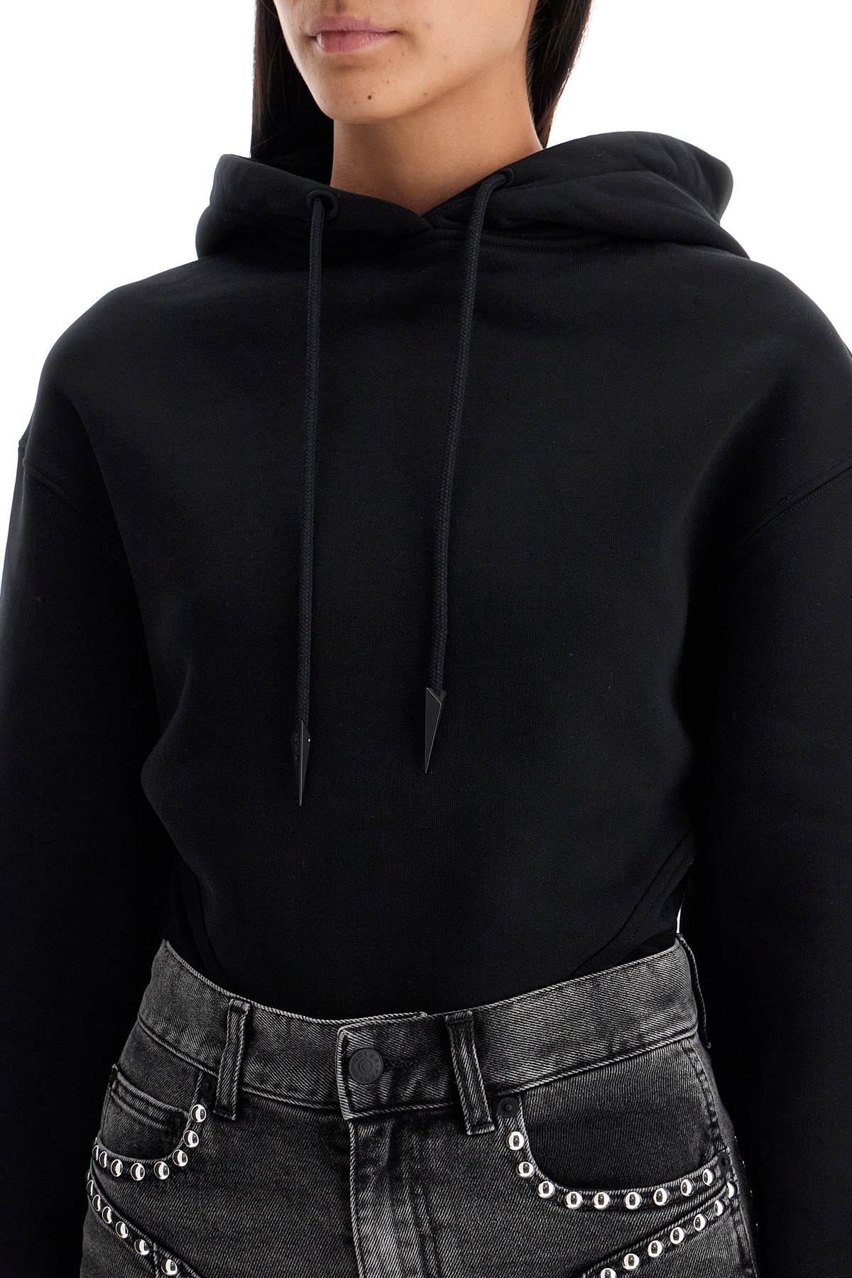 Mugler body sweatshirt with hood image 3