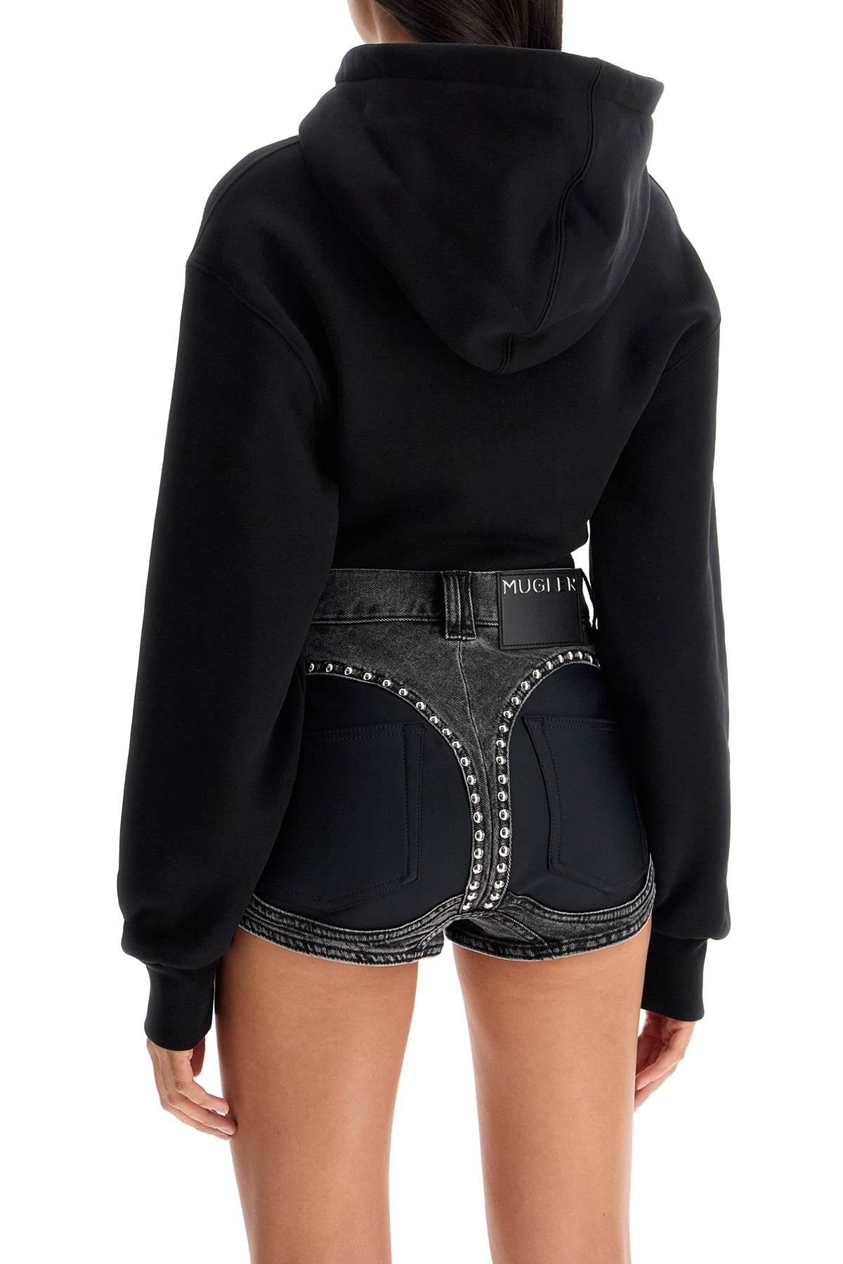 Mugler body sweatshirt with hood image 2