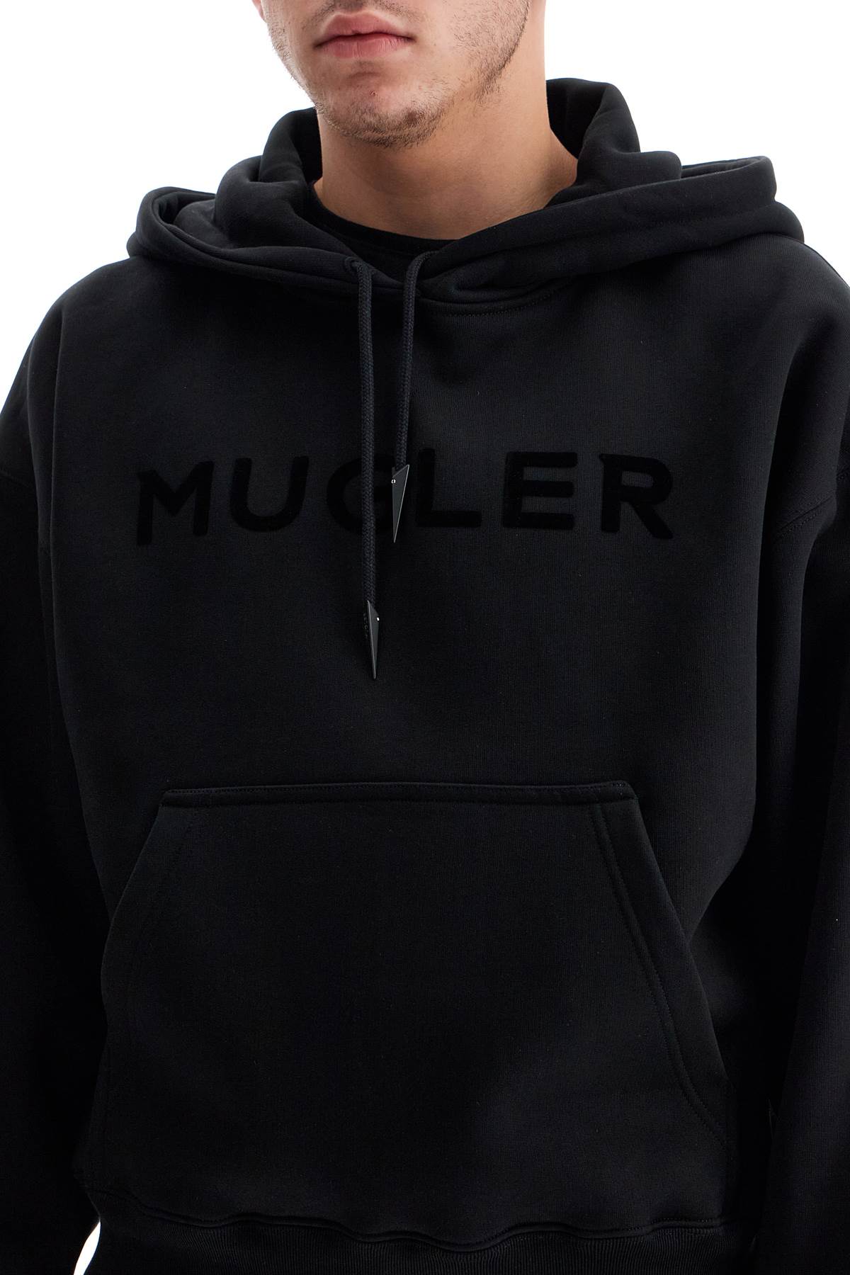 Mugler Brushed Organic Cotton Fleece Sweatshirt image 3