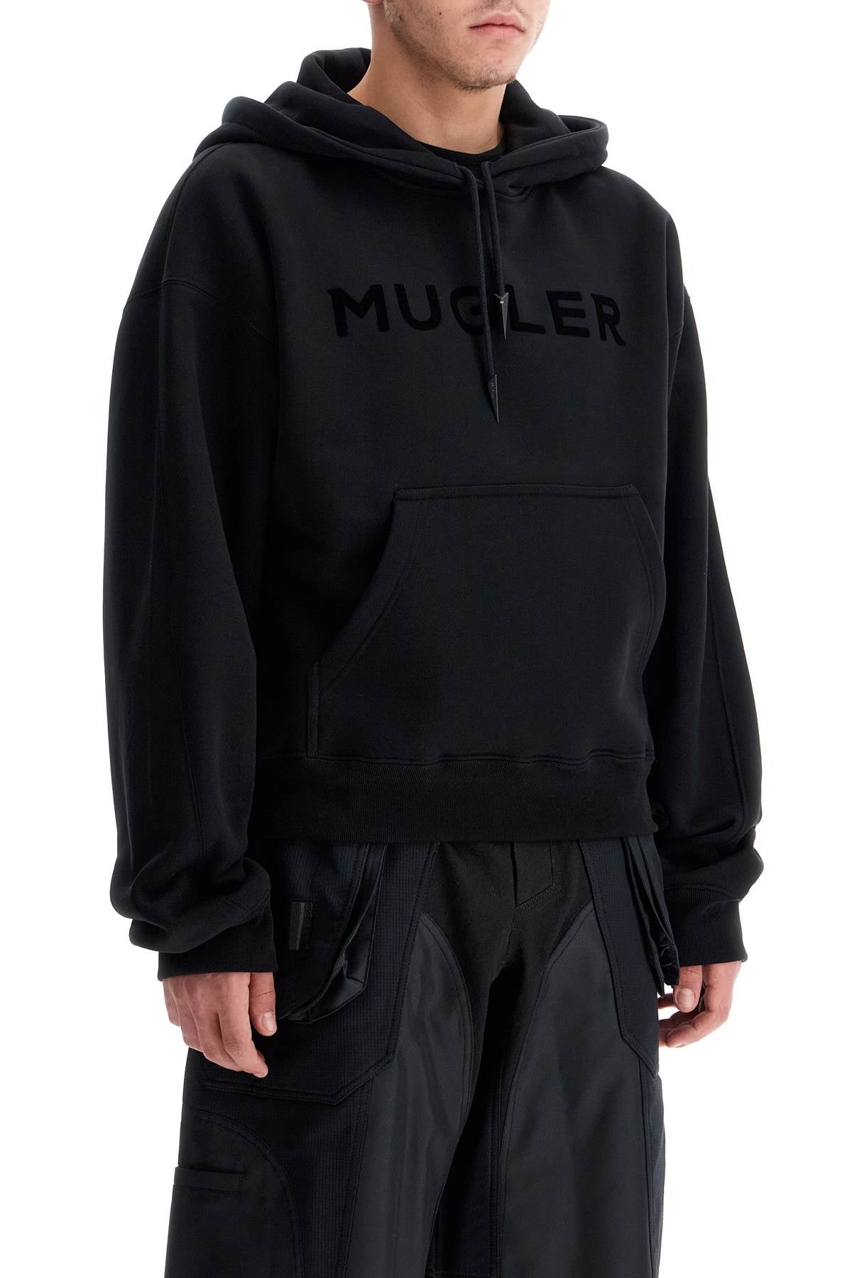 Mugler Brushed Organic Cotton Fleece Sweatshirt image 1