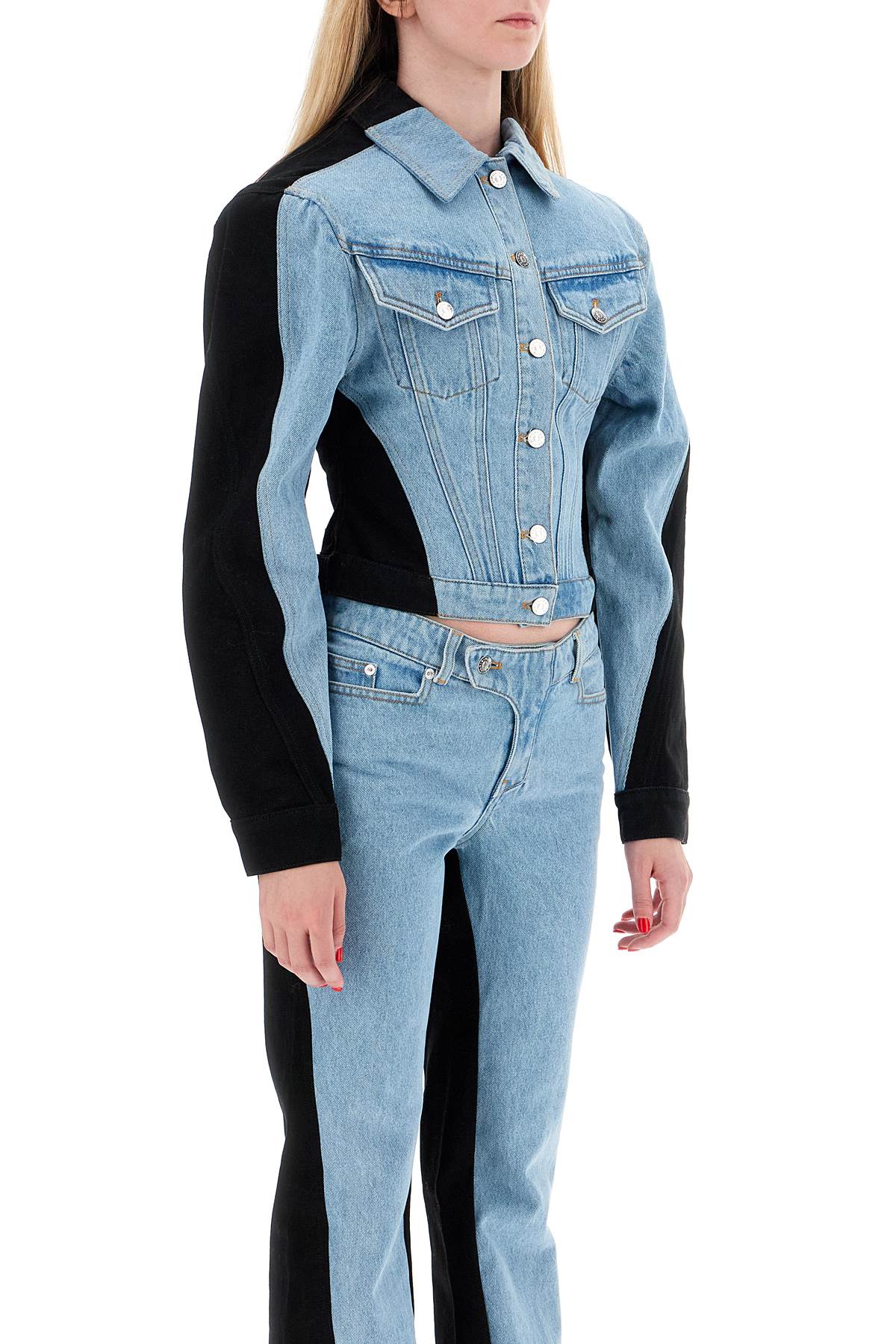 Mugler Bicolor Denim Jacket image 1