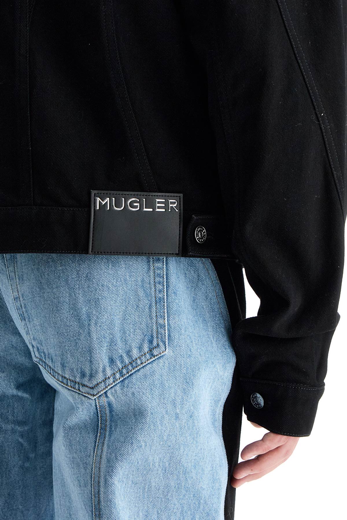 Mugler Two-Tone Denim Jacket image 3