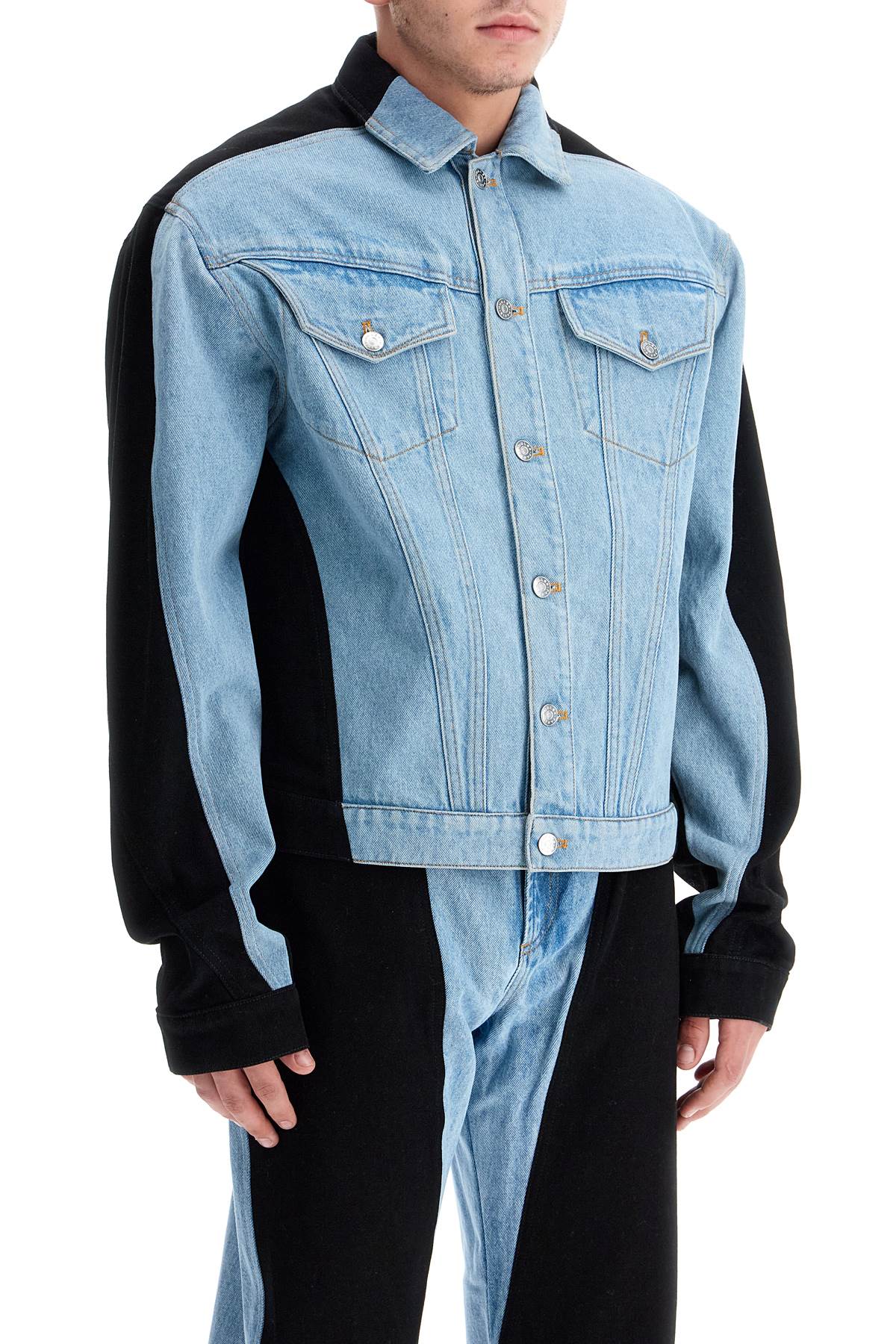 Mugler Two-Tone Denim Jacket image 1