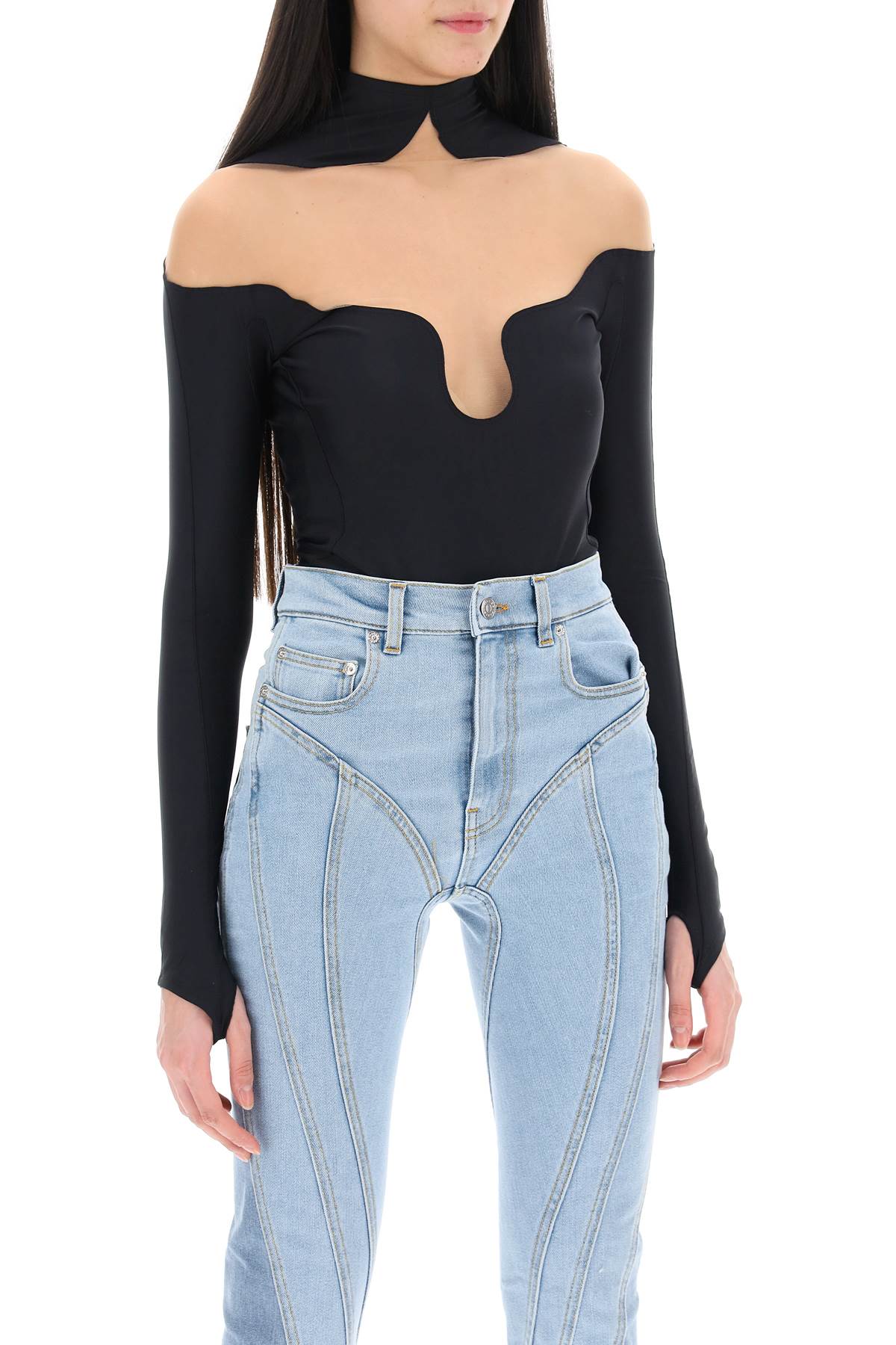 Mugler Illusion Long Sleeve Bodysuit image 1