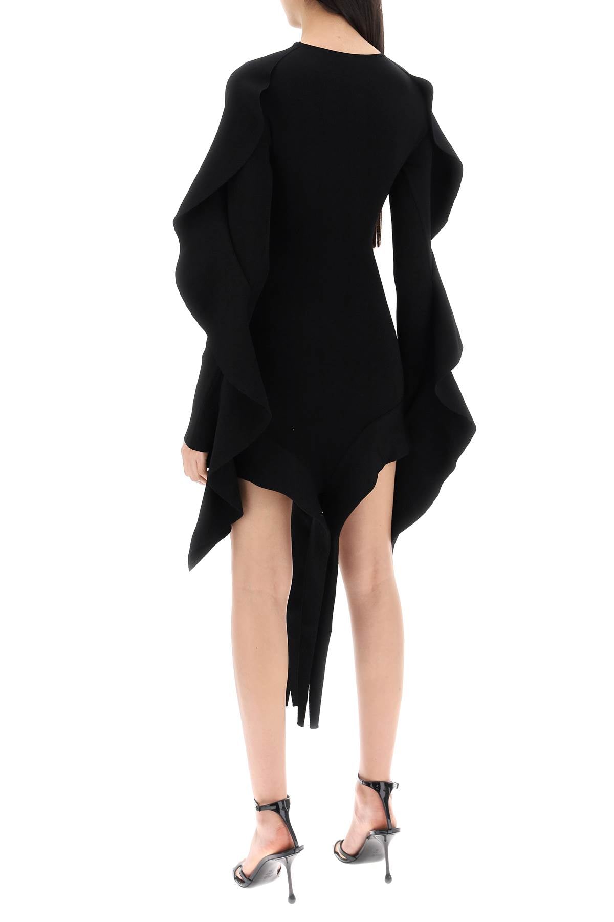 Mugler Asymmetrical Ruffle Mini Dress image 2