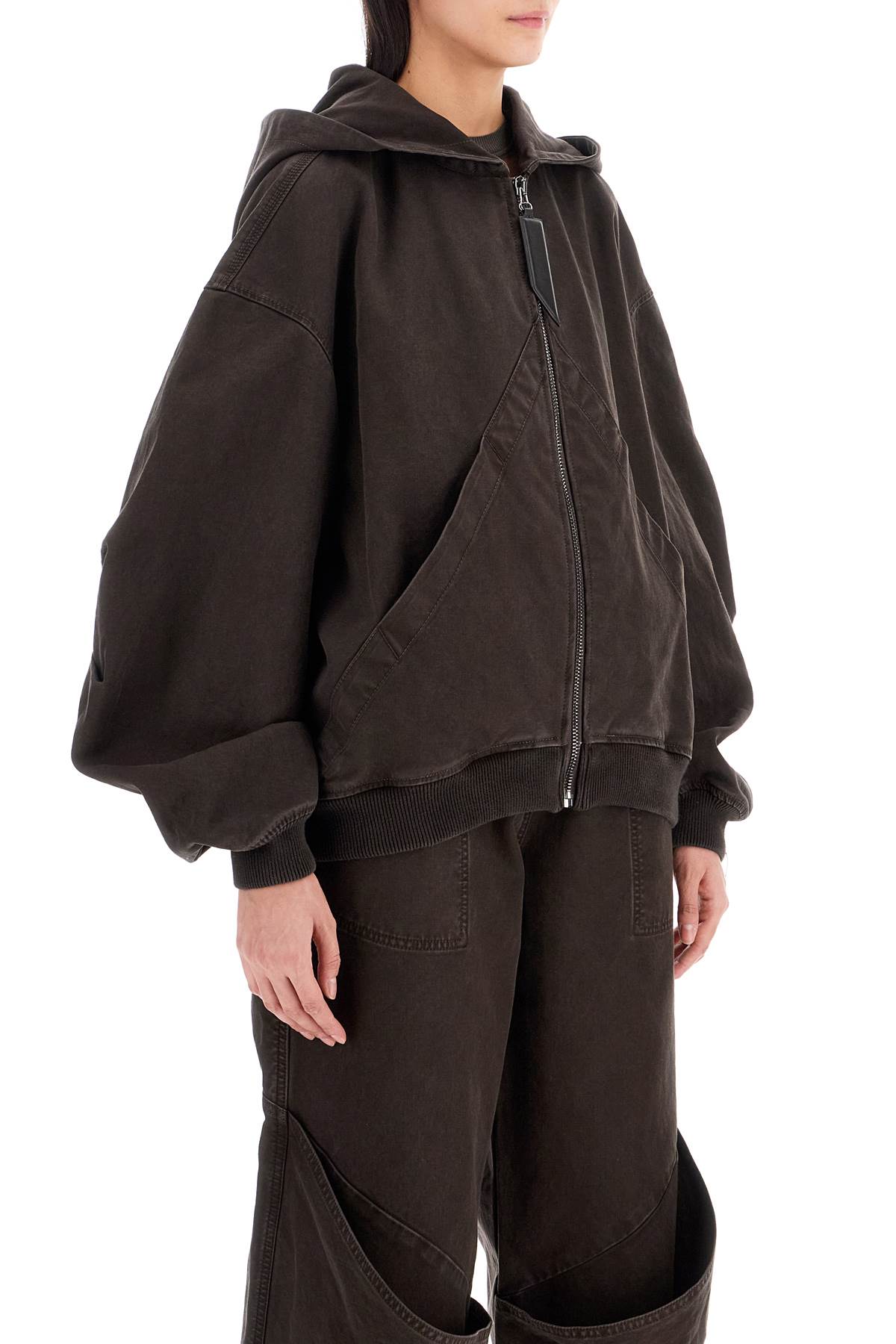 The Attico Oversized Cotton Bomber Jacket with Hood image 1