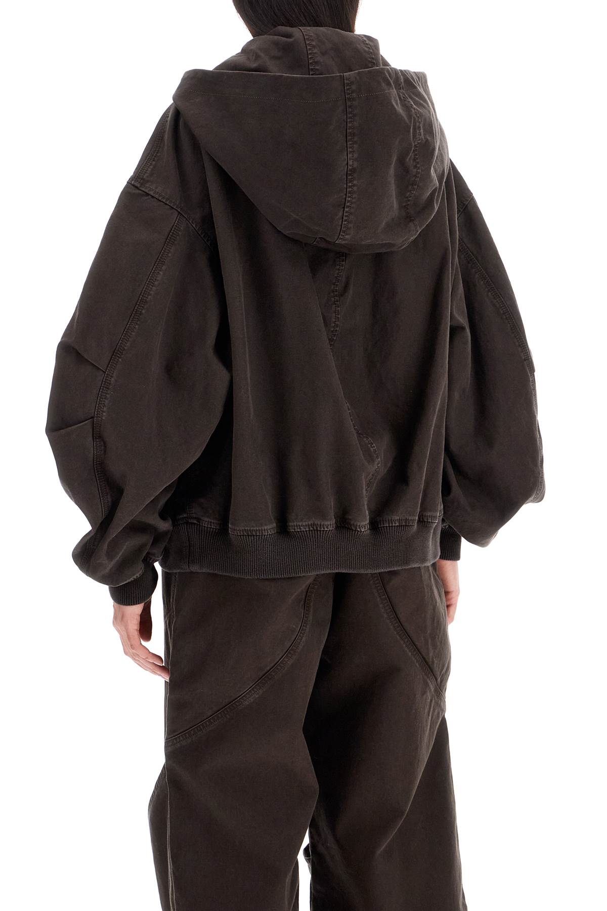 The Attico Oversized Cotton Bomber Jacket with Hood image 2