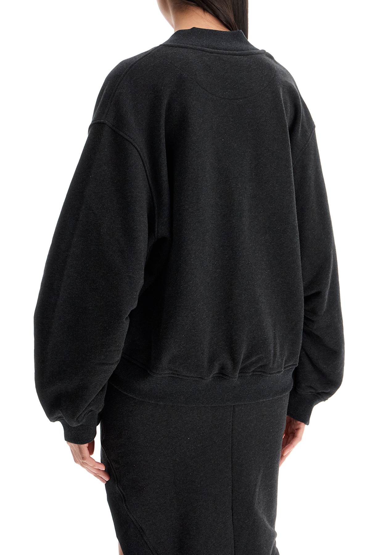 The Attico oversized sweatshirt with deep v-neck in gradient black image 2