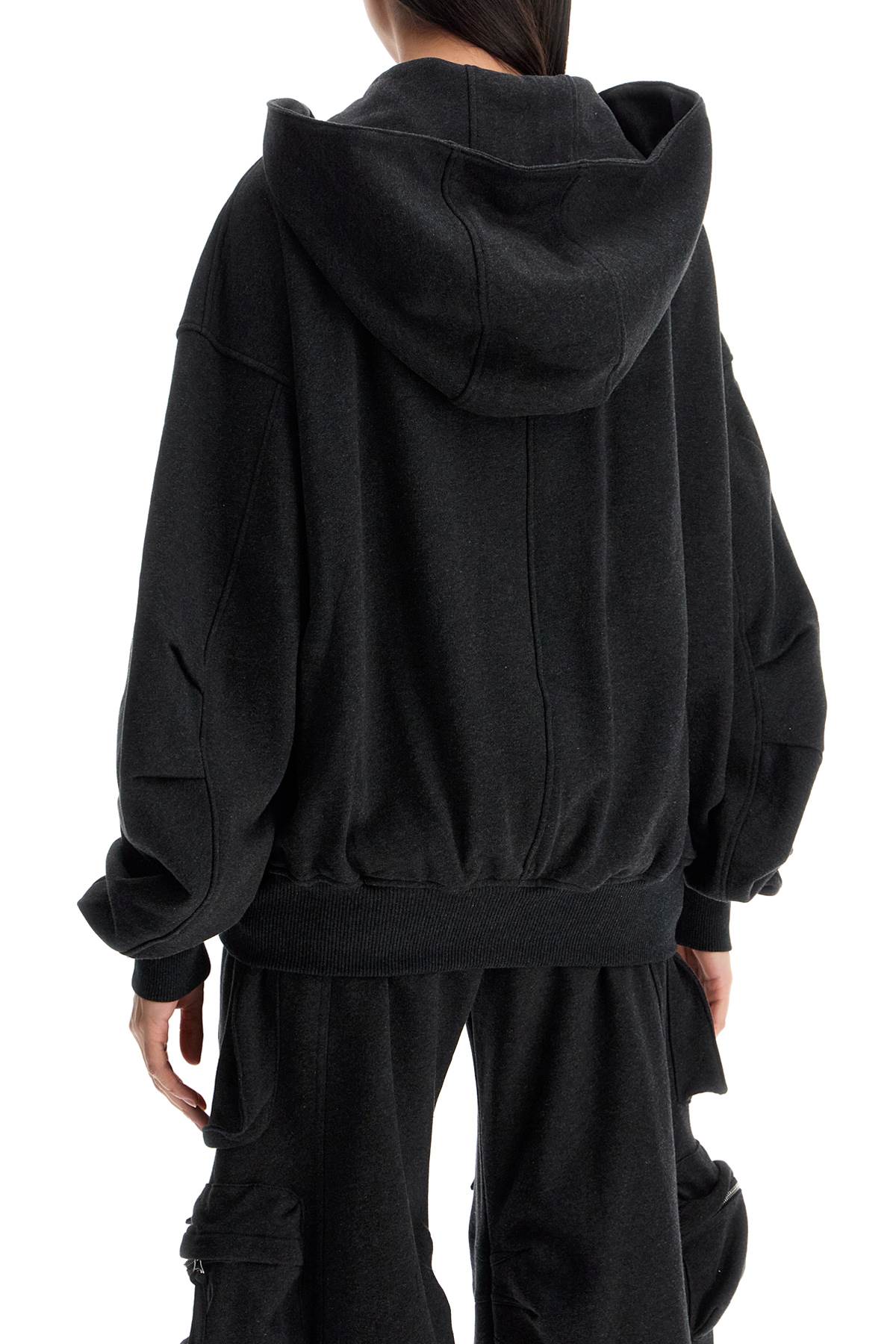 The Attico oversized black gradient zip hoodie image 2