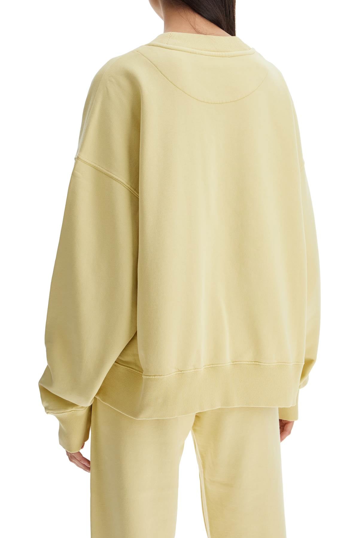 The Attico oversized hoodie fade dusty yellow in cotton image 2