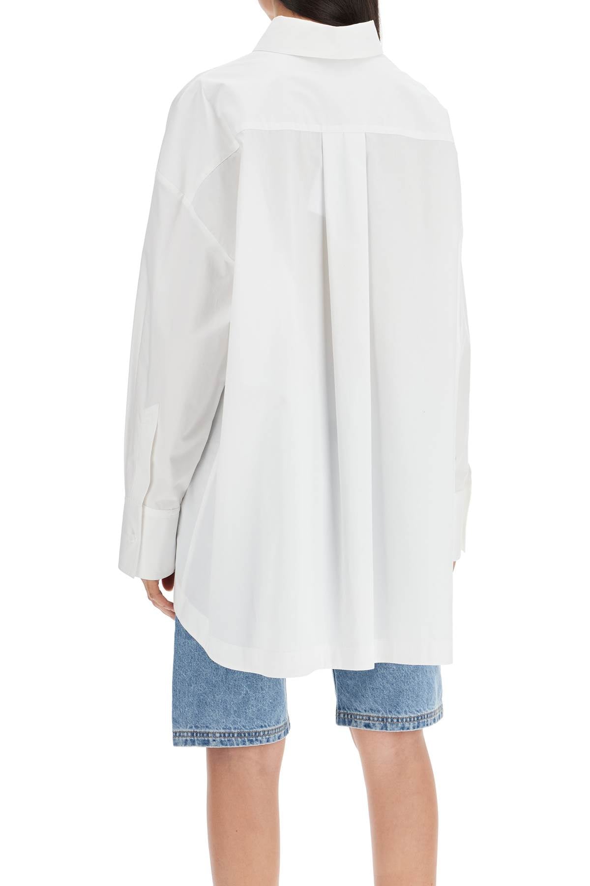 The Attico Asymmetric Oversized Cotton Poplin Shirt image 2