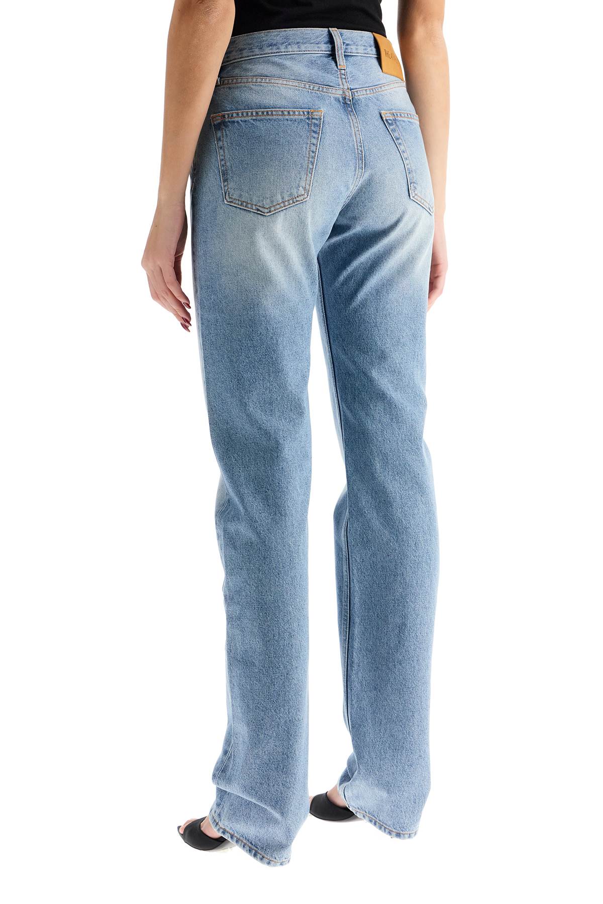 The Attico Coated Boyfriend Jeans - Sky Blue image 2