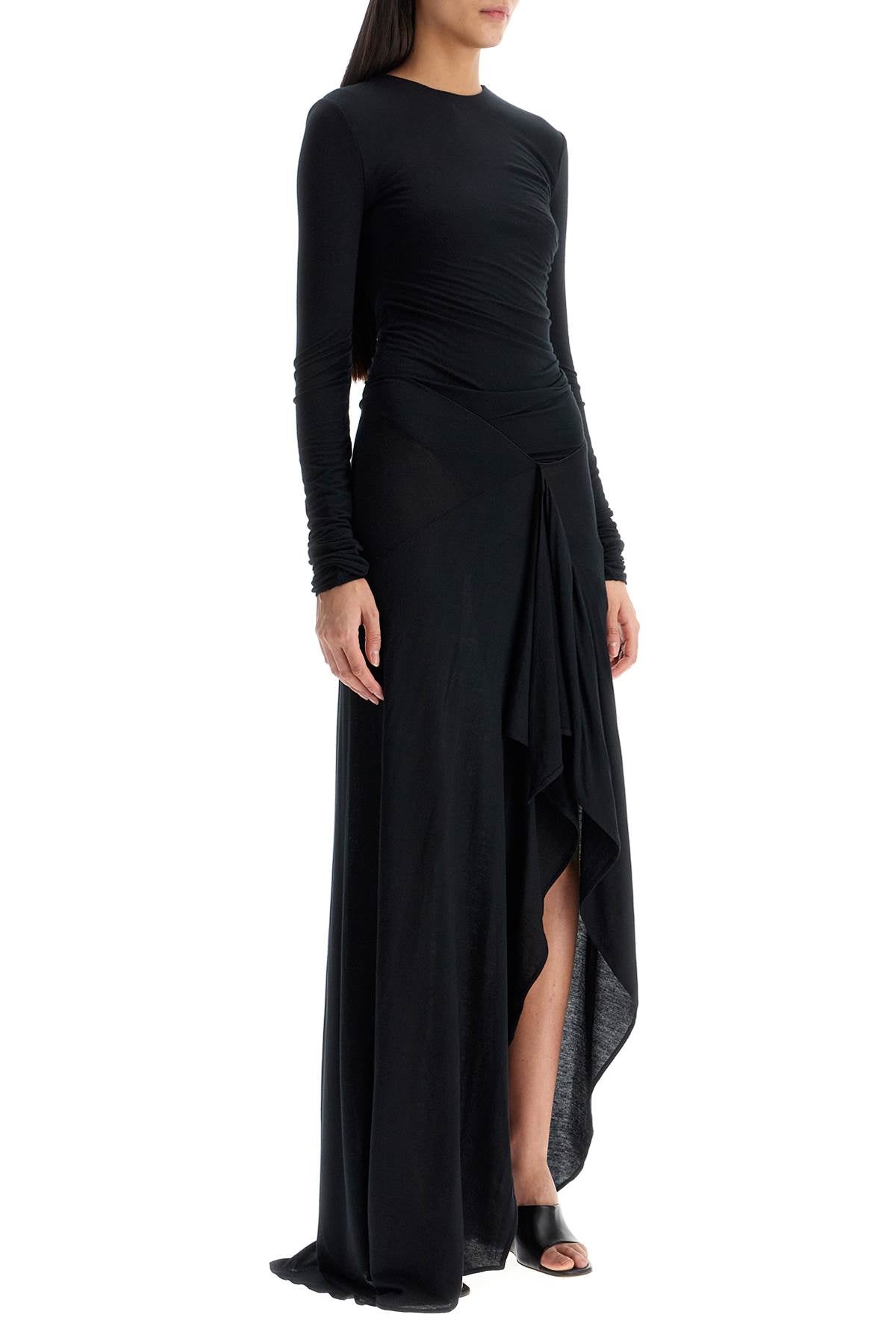 The Attico Long Draped Jersey Maxi Dress image 1