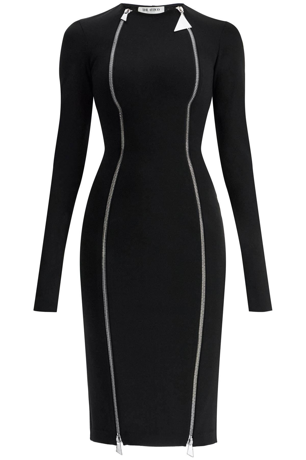 The Attico midi dress with double zipper detail image 0