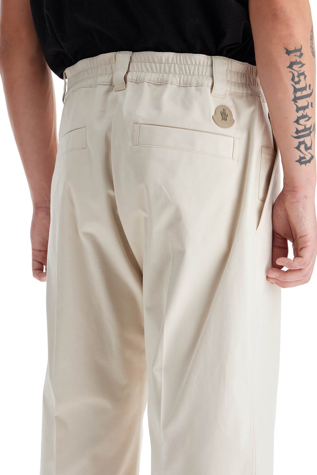 Men's Moncler Cotton Drill Straight Leg Pants image 3