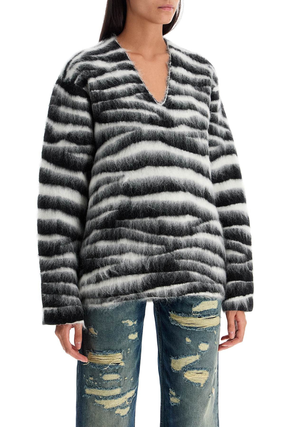 Marc Jacobs zebra print wool and mohair image 1