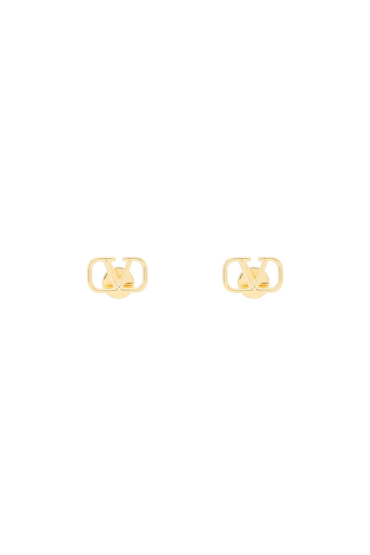 Valentino Garavani VLogo Signature Earrings in Gold-Finished Brass image 0