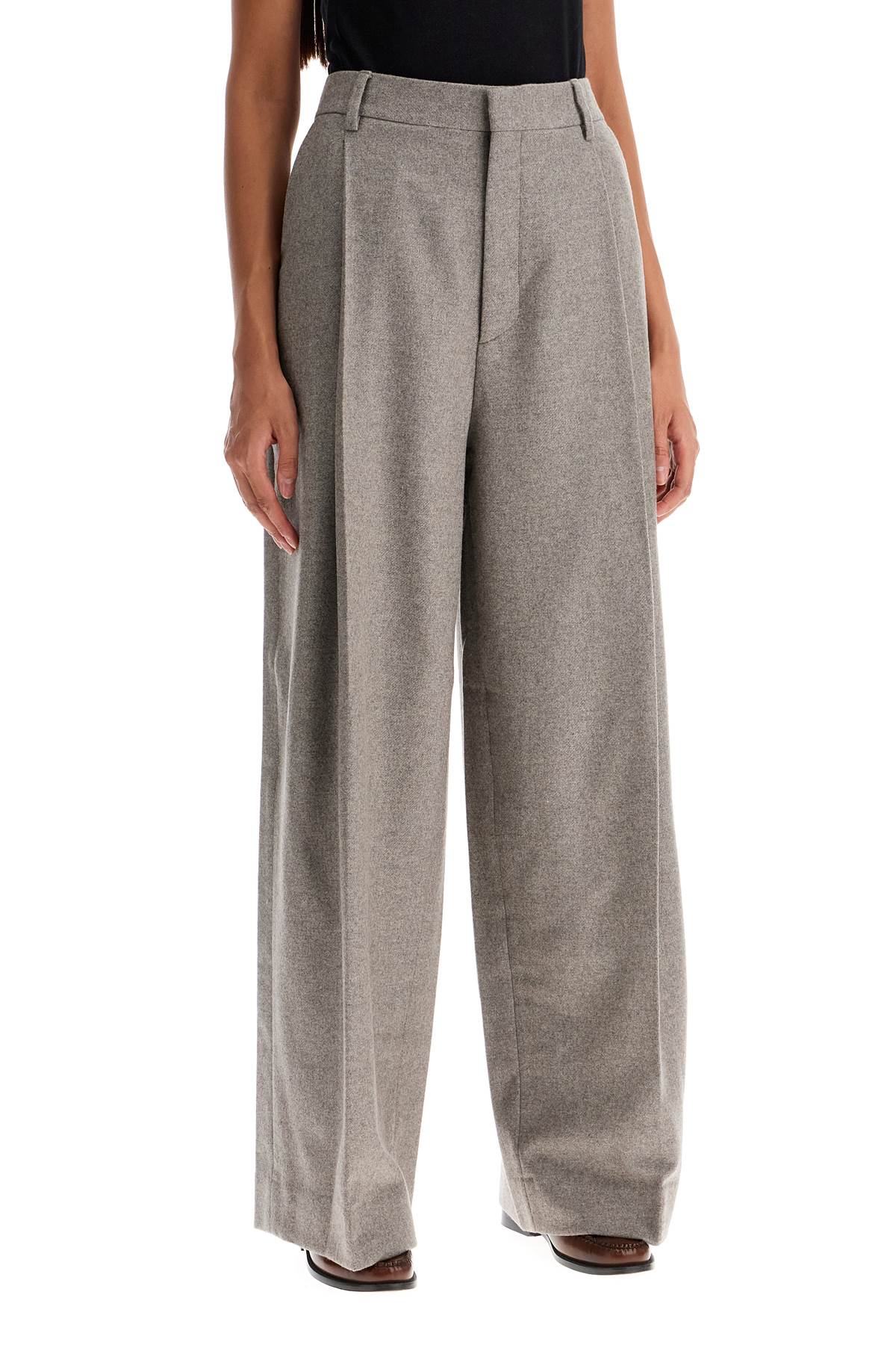 FILIPPA K Wide Leg Recycled Wool Flannel Trousers image 1